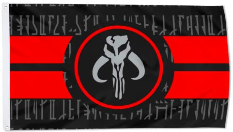 Mandalorianische Flagge, 0,9 x 1,5 m (Text)