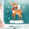 Wandtattoo Loft Fensterbilder Weihnachten mit Reh und Fee Motiv – Wiederverwendbar – A4 Bogen, 40 Sticker – Weihnachstdeko Fenster Kinderzimmer, Weihnachtsbilder Fenster, Fensterbild Winter