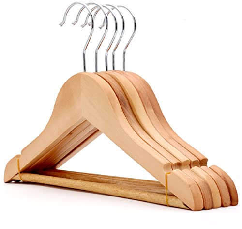 The Hanger Store 40 Childrens Wooden Coat Hangers for Baby Toddler, FSC® | Eco Wooden Children's Hanger, FSC® Sustainable Eucalyptus Wood, 30cm Kids