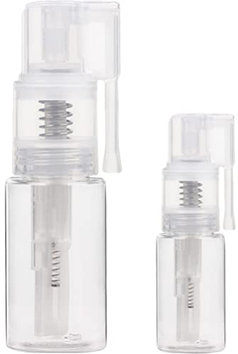 SOLUSTRE 2stücke Transparente Sprühflaschen Aus Pet Für Puder Leere Reise-sprühflaschen Mit Feinem Nebel Durchsichtige Aufbewahrungsflaschen Tragbare Nasenspray-flaschen Make-up-flüssigkeit