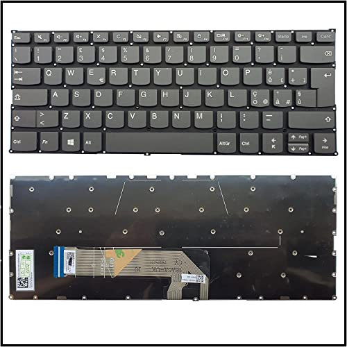 Generico Tastiera Italiana per Lenovo Yoga 530-14IKB 81EK 81FQ 530-14ARR 81H9 Grigia