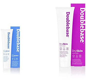 Doublebase Flare Relief & Dry Skin Emollients. Moisturising & Soothing Relief of Dry Skin Conditions such as Eczema, Psoriasis & Dermatitis, 2 x 100g.