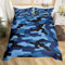 Manfei Blue Camo Duvet Cover Set Single Size, Army Camouflage Bedding Set 2pcs for Kids Boys Teens Bedroom Decor, Abstract Camo Theme Comforter Cover Soft Polyester Quilt Cover with 1 Pillowcase