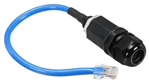 PATIKIL Macho a Hembra Red Cable Extensión Cable M16 13 Pulgadas Longitud Impermeable para Hogar Oficina Redes Azul