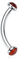 16G Curved Barbell Titanium Eyebrow Ring Tongue Ring Navel Ring Nipple Ring Eyebrow Piercing Jewellery Belly Button Ring Rook Daith Earrings Lip Ring Eyebrow Nipple Piercings Jewellery 8mm(Red Agate)