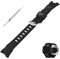 Topuly Ersatz-Uhrenarmband aus Kunstharz für Casio Protrek Pro Trek PRG-110C PRG-110Y PRW-1300 PRW-1300Y PAW-1300 Armband für Damen und Herren (schwarz), 26 mm
