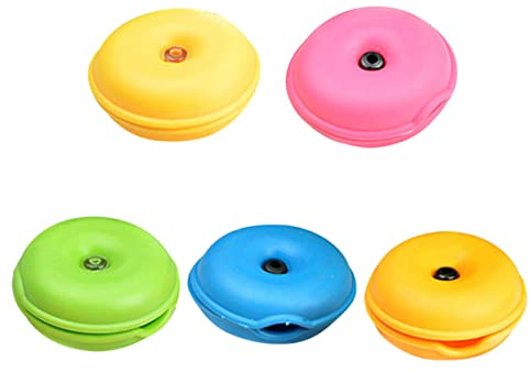 HEMOTON 5St travel accessories reiseaccessoires Mini Turtle Schnuraufroller Runder Earbud Aufbewahrungskoffer gehörschutzstöpsel USB-Schutzhülle Tasche für Ohrstöpsel Rechner Wickler