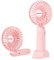KWOWEE Handheld Fan, Handheld Protable Rechargeable Fan with 3 Speed, Desk Handheld Electric Fans with USB Charging Port, Small USB Rechargeable Fans with 90° Folding for Home Office Travel (Pink)