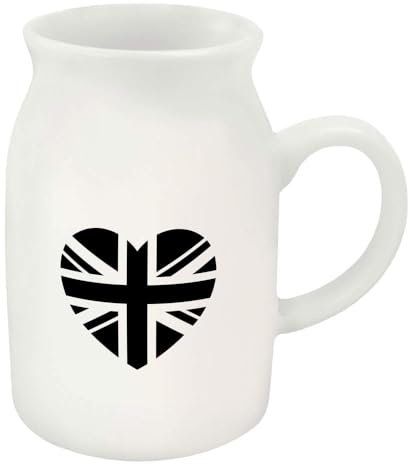 Azeeda 300ml 'Union Jack Heart' Ceramic Milk Jug (MJ00012311)