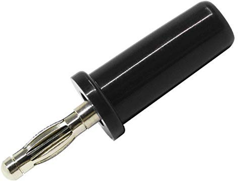 10pcs / lot stapelbare 4 mm Bananenstecker Test Probe-Anschlüsse for Audio Lautsprecher-Verstärker-Kabel-Draht(Color:Svart)
