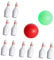 BESTonZON Bowlingpins Zum Basteln 1 Set Puppenhaus Bowling Kleines Bowling Miniaturmodell Miniatur Bowling Puppenhaus Zubehör Puppenhaus Bowling Kugel Mini Bowling Set Miniatur Bowling Pin Puppenhaus