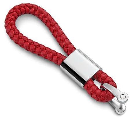 DILYUPE Auto Porte-clé, Porte clef voiture pour Voiture, Porte-clés en cuir pour homme et femme, Voiture Accessoires, Noir