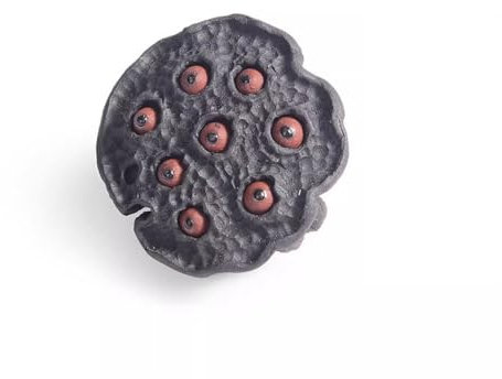 FOELANNE Mini sculpture d'animal - Thé au sable violet - Racine de lotus - Fait à la main - Sculpture d'artisanat - Accessoires pour salon de thé - Accessoires de bureau (A)