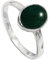 JEWELFORCE 925 Sterling Silber grüner Jade-Edelstein-Ring für Herren und Damen, Stein-Band-Ring, Ring in allen Größen, handgefertigter Schmuck JSR-1078CD_71 (22.6)