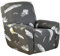 Ebeta Housse de Fauteuil Relax Doux Extensible, 4 Pièce Housse de Canapé Antidérapante avec Poche Latérale, Protege de Meubles Lavable Housse de Fauteuil à Oreilles (Plume)