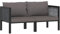 KATERYY 2-Sitzer-Sofa mit Auflage Anthrazit Poly Rattan,Anthrazitfarbenes PolyrattanLoungesofa für den Garten und Innenbereich: ultimative Behaglichkeit und wetterfeste Robustheit