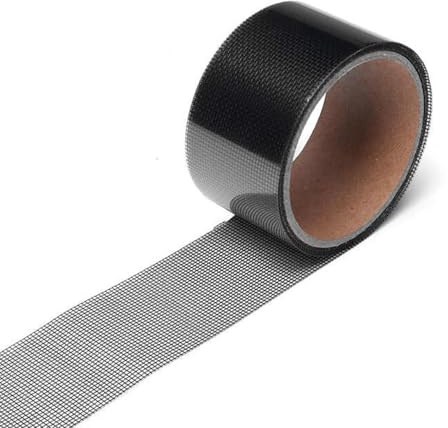Window Screen Repair Tape, 4X 16.5FT Black Screen Repair Kit for Windows or Doors, Strong Adhesive Screen Patch Fiberglass Screen Tape Mesh Repair for Mending and Fixing Large Window Screen.