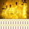 kolpop 24 Stück Flaschenlicht Batterie, Flaschen Lichterkette 2M 20LED Glas Korken Licht Lichterkette mit Batterie für außen/innen Deko Flaschenlichter DIY, Party, Hochzeit, Weihnachten - Warmweiß