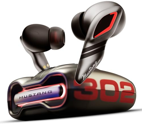 Boult Mustang Newly Launched Torq TWS Earbuds with 60H Playtime, App Support, 4 Mics ENC, 45ms Low Latency, 13mm Driver, Breathing LEDs, Touch Control, Made in India, IPX5 Ear Buds Wireless (Silver)