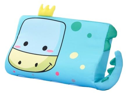 Schlummerkids Kissen Original,Kinderkissen für Besserenund Gesünderen, Calmly Ergonomisch, Kawaii Tiere Kissen, Atmungsaktiv und Hautfreundlich （Mit Kopfkissenbezug） (Dinosaurier,50*30 cm)