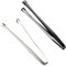 Varkage 2 Stück Zangen Candybar Zubehör Set, Küche Servierzange Klein, Gebäckzange Eiswürfelzange für Hochzeit Bar Party (Silber, Schwarz)