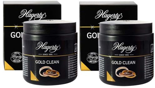 Hagerty Gold Clean Bath 170ml x 2 Pack - Jewellery Immersion Bath for Yellow, White, Rose Gold | Cleaning Liquid Gold Jewelry Cleaner for a renewed Shine