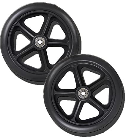 GZKDKZB 1 Pair 7inch 8inch Wheelchair Caster, Front Wheels Replacement, Wheel Chair Tyre, Manual Wheelchair Replacement Wheels, Wheelchair Accessory (Size : 7in 17cm)