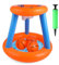 Windfromort Juguete inflable de baloncesto para piscina – Canasta de baloncesto hinchable con 3 bolas y bomba – aro flotante para niños y adultos – Diversión acuática veraniega