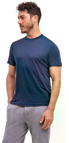 FALKE Herren Basic Apparel Kurzarmshirt weich Kurzarm bequem sehr leicht schnelltrocknendes atmungsaktives Lyocell Baumwolle 1 Stück