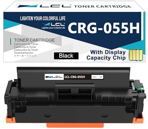 LCL Kompatibel TonerKartusche with CHIP 055 055H CRG-055 CRG-055H 3020C00V | kompatibel für Canon LBP663CDN LBP633CDW LBP664CX, IMAGECLASS MF742CDW MF744CDW MF746CX (1PK-Schwarz)