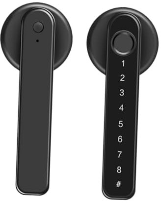 LIFKOME 1 Juego Cerradura Inteligente de Puerta sin con Digital y Teclado Táctil para Hogar Oficina y Apartamentos