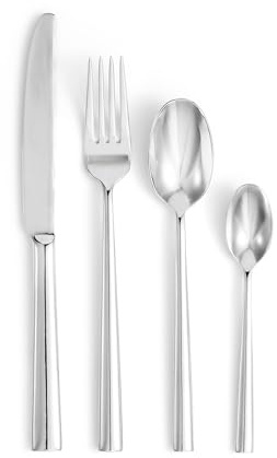 Lunar Cutlery 16 Pieces Mirror, Silver