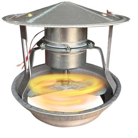 CARMOTTER 40 W Kaminventilator, Schornsteinhaube, Kamin-Ventilatoren mit Kupferkern, kompatibel mit Holzöfen, Kaminen, Feuerstellen, Öfen und Boilern, Leistungsstarker Rauchabzug