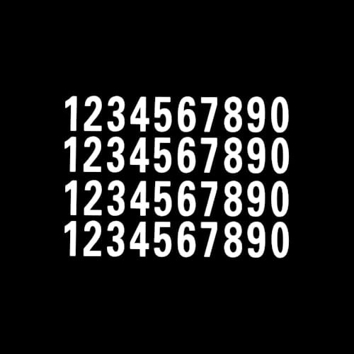 40 Pcs White 1inch Reflective Mailbox Number Sticker Numbers Number 0-9 Decal Adhesive Reflective Address for Window, Signs, Door, Cars Mailbox Accessories and Hardware
