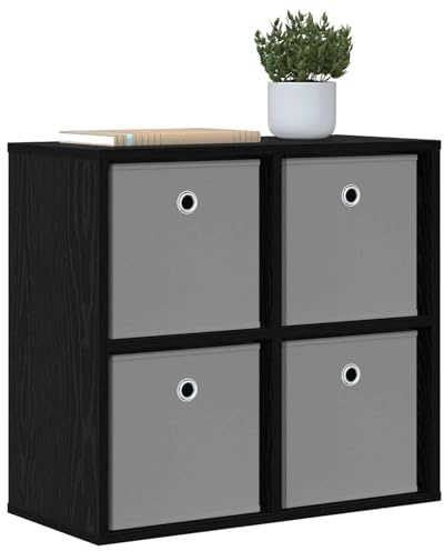 vidaXL Sideboard Schwarz Eichen-Optik 59,5 x 27 x 57 cm