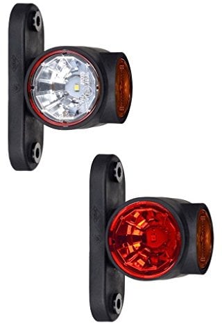 BUL BARS Lot de 2 feux de frein LED 12 V 24 V avec panneau de contrôle E Feu de position pour camion voiture Lampe blanche rouge orange
