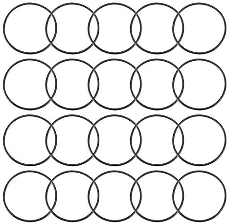 sourcing map Packung mit 20 Nitrilkautschuk O-Ringe 50mm OD 46mm ID | 2mm Breite, metrische Dichtung