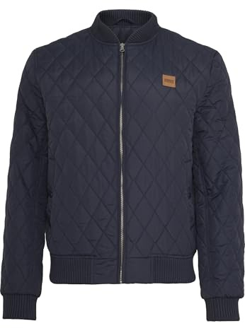 Urban Classics Herren Diamond Quilt Nylon Jacket Jacke, Navy, 3XL