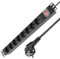 CABLEPELADO Regleta de 8 enchufes Rack, Regleta para Armario Rack, Base múltiple PDU para Armario Rack, Tomas de Enchufe schuko para Armario Rack, Apto para Armario de 19 Pulgadas, hasta 3500W