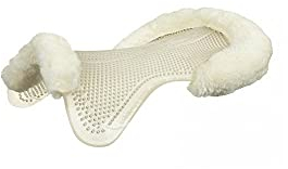 Acavallo Lambskin Just Gel Lammfell Half Pad White Medium, weiß, M