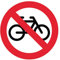 Autocollant Stickers Interdit au vélo Diamètre 5x5cm