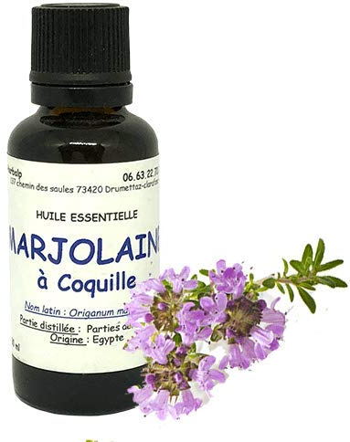 Huile essentielle de Marjolaine à coquilles (100 ml) Origanum majorana