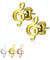 Treuheld® Ohrringe mit Notenschlüssel | 3 Farben | Ohrstecker [02.] - gold