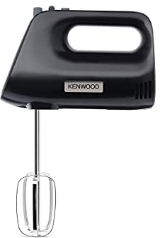 Kenwood Küchengeräte MixEasy HMP30.A0BK 450 W 5 Speed Hand Mixer with Turbo Function and Whisk and Dough Hook, Stainless Steel, Black