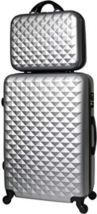 CELIMS Valigia di marca Francese - Valigia L - Valigia 75cm con Beauty Case - 5802 Grigio