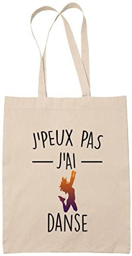 Planetee Sac Tote Bag J'peux pas Danse beige