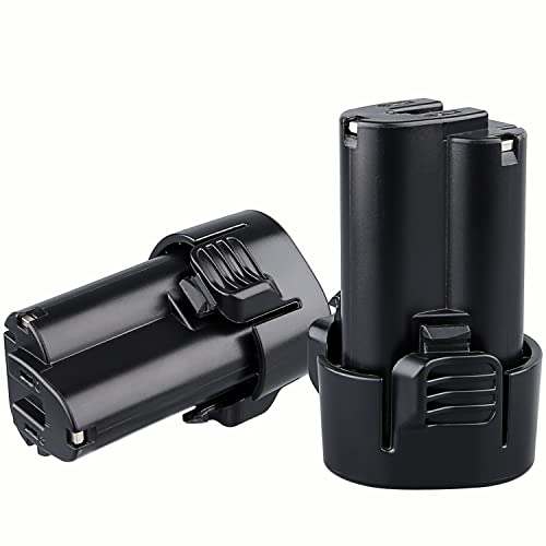 PDstation 2 Stück BL1013 10,8V 4,8Ah Li-ion Ersatz Akku für Makita BL1013 BL1014 194550-6 194551-4 194588-1 195332-9 DF030D DF330D LCT203W TD090D TW100D UH200D Passend für Makita 10,8V Akku-Werkzeuge