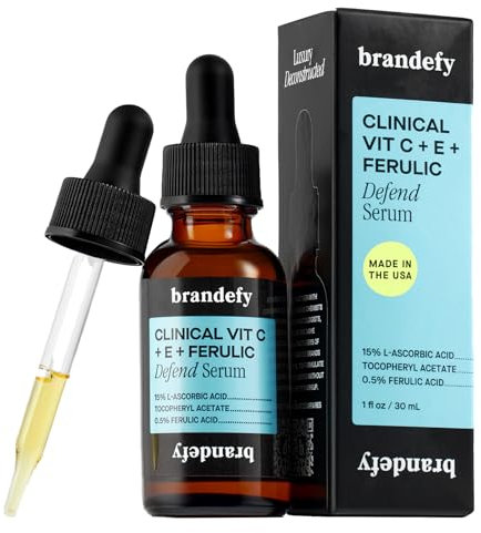 Skincall Vitamin C Serum - CE + Ferulic Acid 15% L. Ascorbic Acid, .5% Ferulic Acid and Vitamin E. Vitamin C Serum, Dark Spot Corrector, Antioxidant Face Serum, Clinically Formulated Anti-Aging Serum