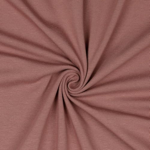 Jerseystoff Uni Meterware Tex Standard 100 + GOTS zertifiziert 69 Farben zur Auswahl Uni + Meliert (067 I Alt Lila, 100 x 150cm)