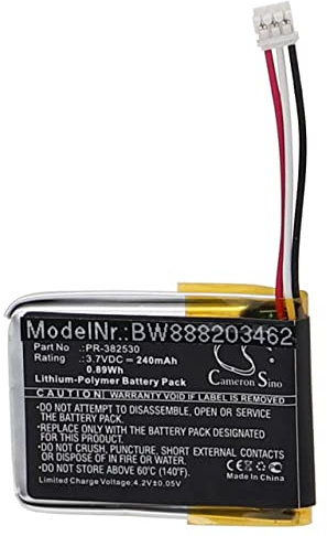 vhbw Batterie Compatible avec Suunto Ambit2, Ambit1, Ambit3, Ambit2 S smartwatch Montre connectée Bracelet Fitness (240mAh, 3,7V, Li-polymère)